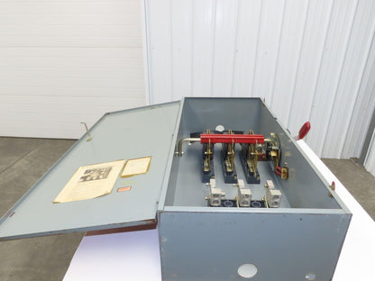 Westinghouse HF-466N Safety Disconnect Switch 600A 600V Fused 3 Pole 4 W 500hp