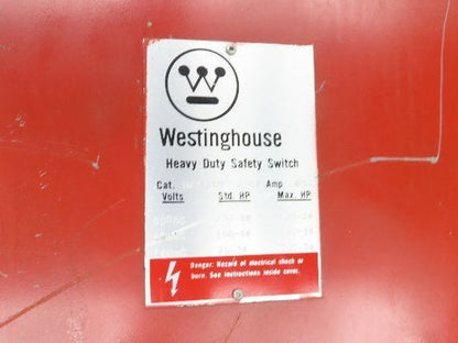 Westinghouse HF-466N Safety Disconnect Switch 600A 600V Fused 3 Pole 4 W 500hp