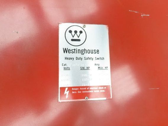 Westinghouse HF-466N Safety Disconnect Switch 600A 600V Fused 3 Pole 4 W 500hp