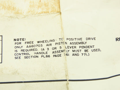 Gardner Denver AA60703 Free Wheeling Kit Hoistractor Air Piston Assembly *READ