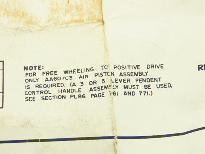Gardner Denver AA60703 Free Wheeling Kit Hoistractor Air Piston Assembly *READ