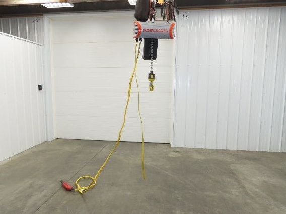 Kone Cranes 1/4 Ton Electric Chain Hoist 16' Lift 16/5 FPM 2 Speed 460 Volt 3PH