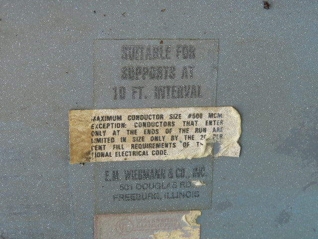 Wiegmann JW61 6"x6" Wireway Straight 12" Feed Through NEMA 12 Hoffman Lot of 2