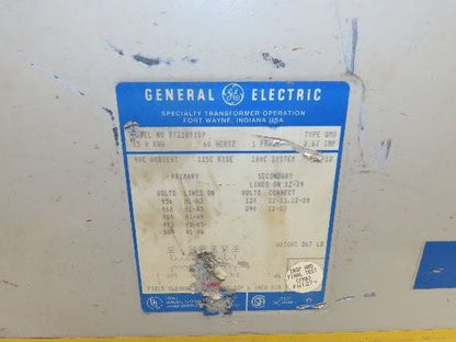 GE 9T21B9109 Stepdown Power Transformer 15 kVA 1Ph HV 480V LV 120/240V