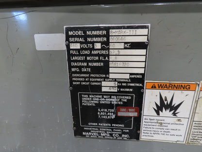 Marvel Series 8 Mark III 18"x 22" Vertical Tilt-Frame Band Saw
