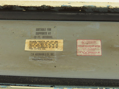 Wiegmann JW42 4"x4" Wireway Straight 24" Section Feed-Through NEMA 12 Hoffman