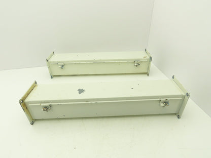 Wiegmann JW42 4"x4" Wireway Straight 24" Section Feed-Through Hoffman Lot of 2