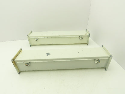 Wiegmann JW42 4"x4" Wireway Straight 24" Section Feed-Through Hoffman Lot of 2