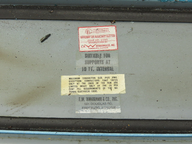 Wiegmann JW42 4"x4" Wireway Straight 24" Section Feed-Through NEMA 12 Hoffman