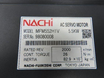 Okuma MFM552H1V AC Servo Motor 5.5Kw 2000 RPM