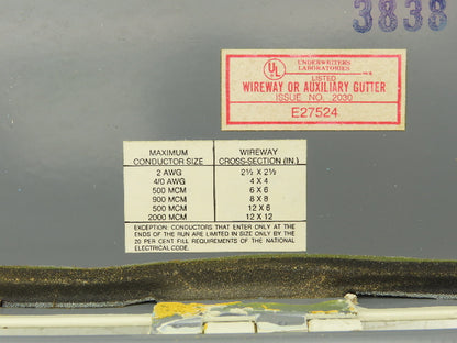 Wiegmann/Square D 4"x4" Wireway Straight 12" Section Lay-in Mixed Lot of 7