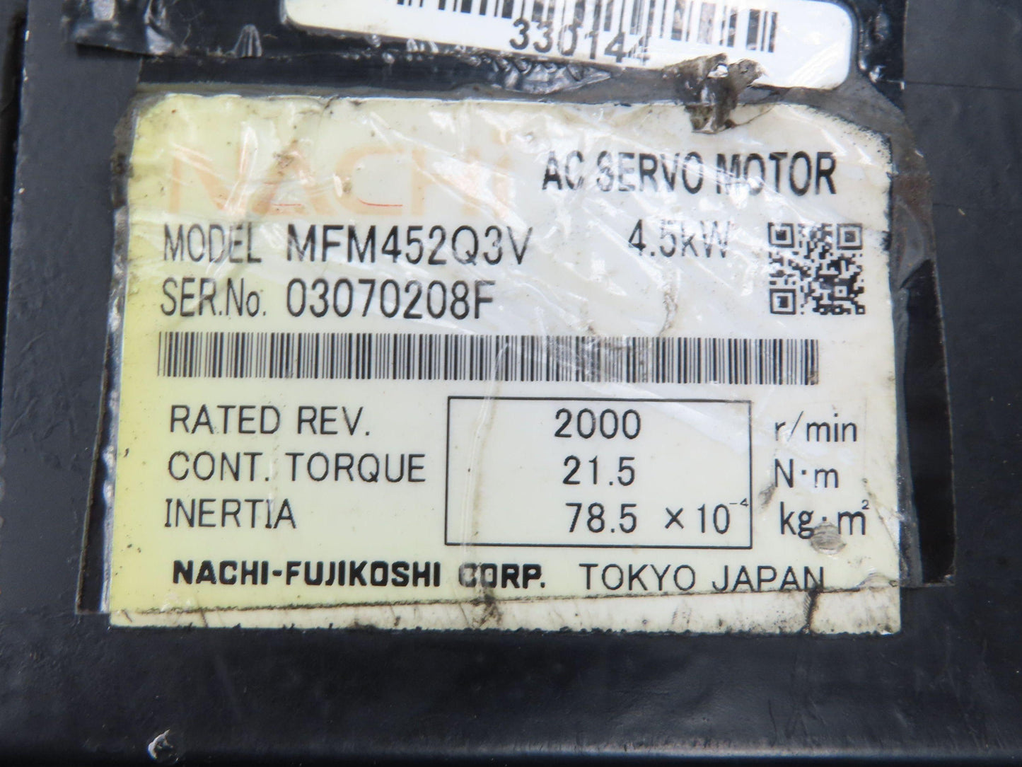 Okuma MFM452Q3V AC Servo Motor 4.5Kw 2000 RPM