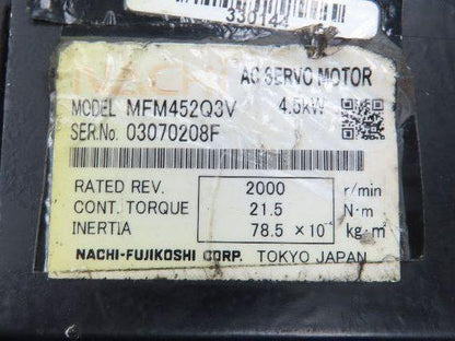 Okuma MFM452Q3V AC Servo Motor 4.5Kw 2000 RPM