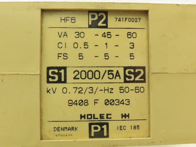 Holec 741F0027 Current Transformer 2000/5A 30/45/60VA 0.73/3kV
