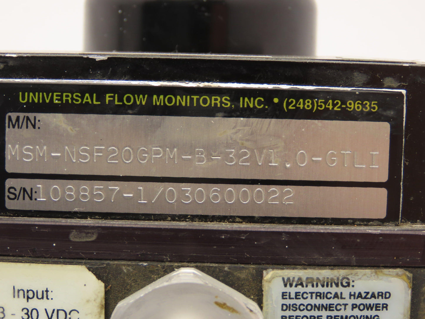 Universal Flow Monitors MSM-NSF20GPM-B-32V1.0-GTLI Digital Monitor 13-30vDC