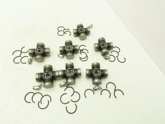 4-Groove U-Joint, 1.063" Cap Diameter, 2.5" OAL, 1.651" Inside Lock-up Lot of 7