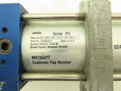 Miller IPA-89B2B-0080-100.000 Pneumatic Cylinder 80mm Bore 100mm Stroke