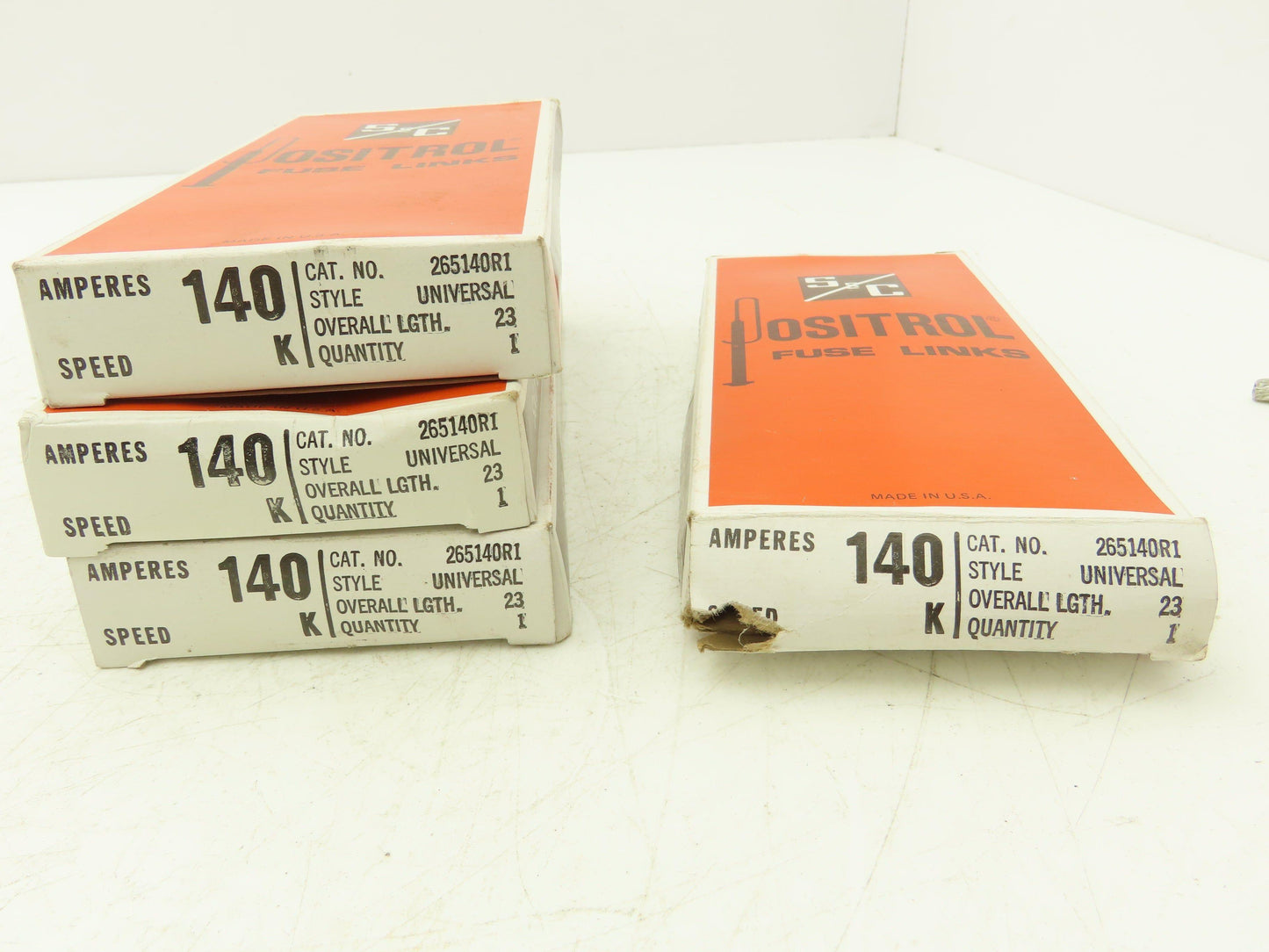 Positrol 265140R1 Universal Fuse Link 140 Amperes Speed K 23" OAL Lot of 4