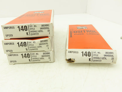 Positrol 265140R1 Universal Fuse Link 140 Amperes Speed K 23" OAL Lot of 4