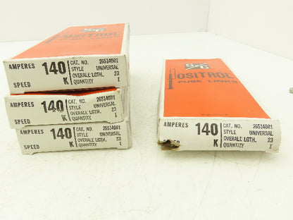 Positrol 265140R1 Universal Fuse Link 140 Amperes Speed K 23" OAL Lot of 4