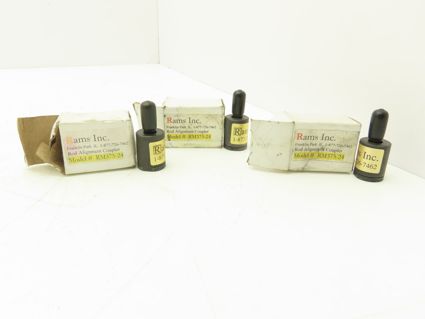 Rams RM375-24 Cylinder Self Aligning Rod Coupler 3/8-24 Lot of 3