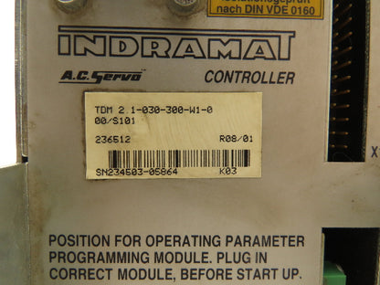 Indramat 2.1-030-300-W1-0 AC Servo Drive Controller