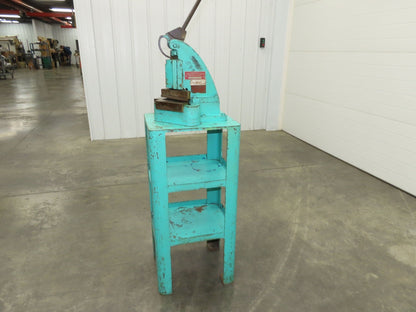 Di-Acro Manual Sheet Metal Corner Notcher 16 Gauge 6x6" Stand Fab Shop Tool