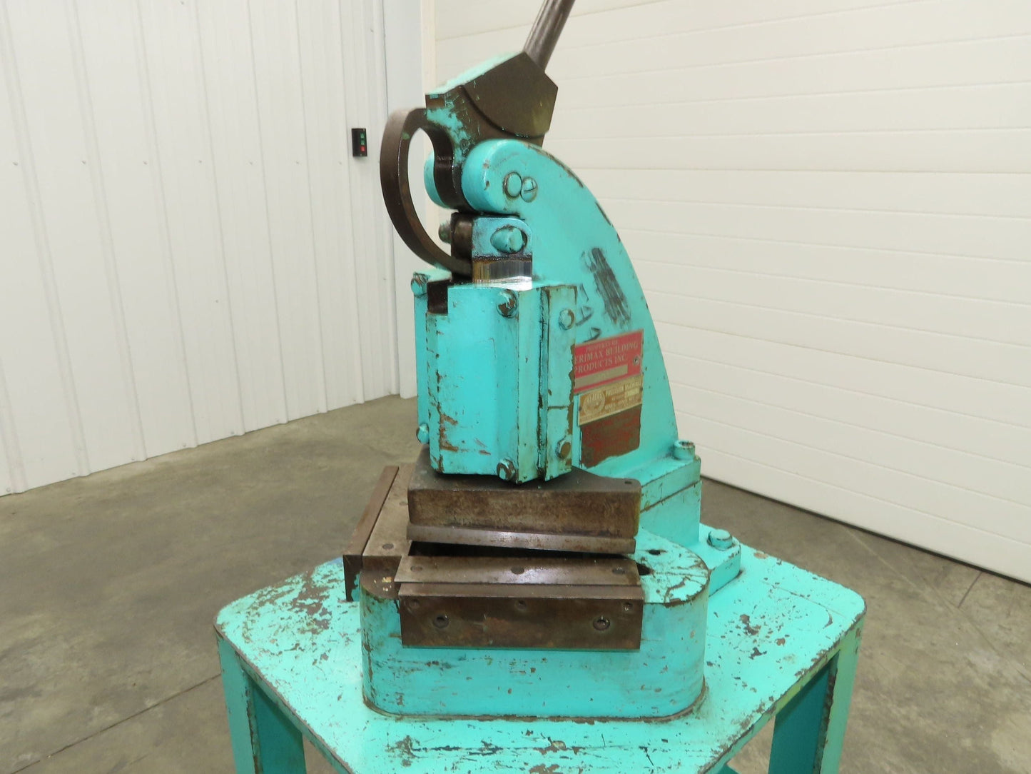 Di-Acro Manual Sheet Metal Corner Notcher 16 Gauge 6x6" Stand Fab Shop Tool