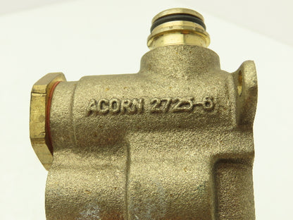 Acorn 2725-6 Single Temp Check Valve Stop Strainer and Cap