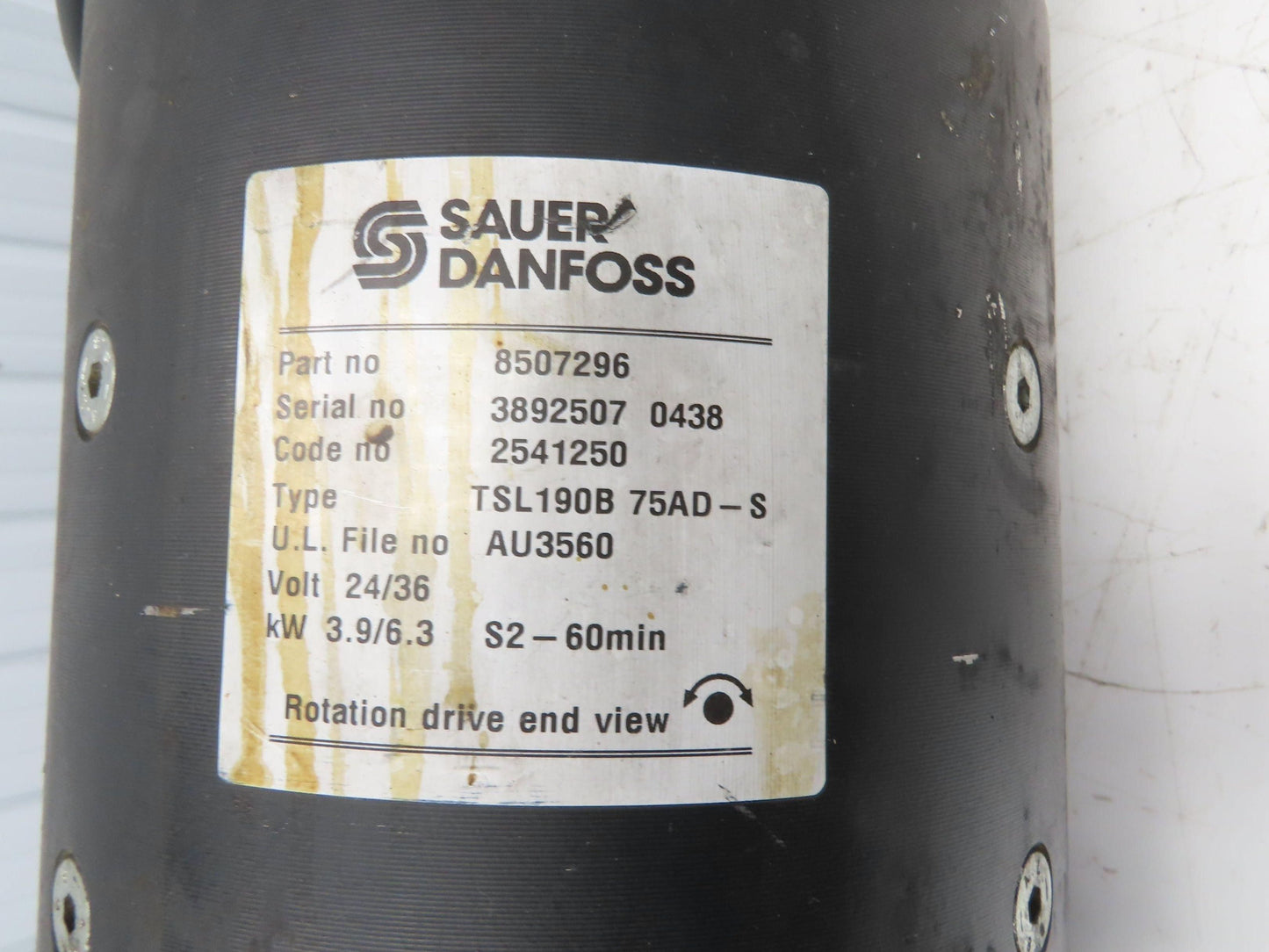Sauer Danfoss TSL190B 75AD-S Hyster Drive Motor 24/36VDC 3.9/6.3kW  8507296