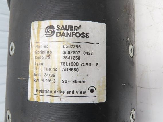 Sauer Danfoss TSL190B 75AD-S Hyster Drive Motor 24/36VDC 3.9/6.3kW  8507296