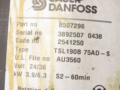 Sauer Danfoss TSL190B 75AD-S Hyster Drive Motor 24/36VDC 3.9/6.3kW  8507296