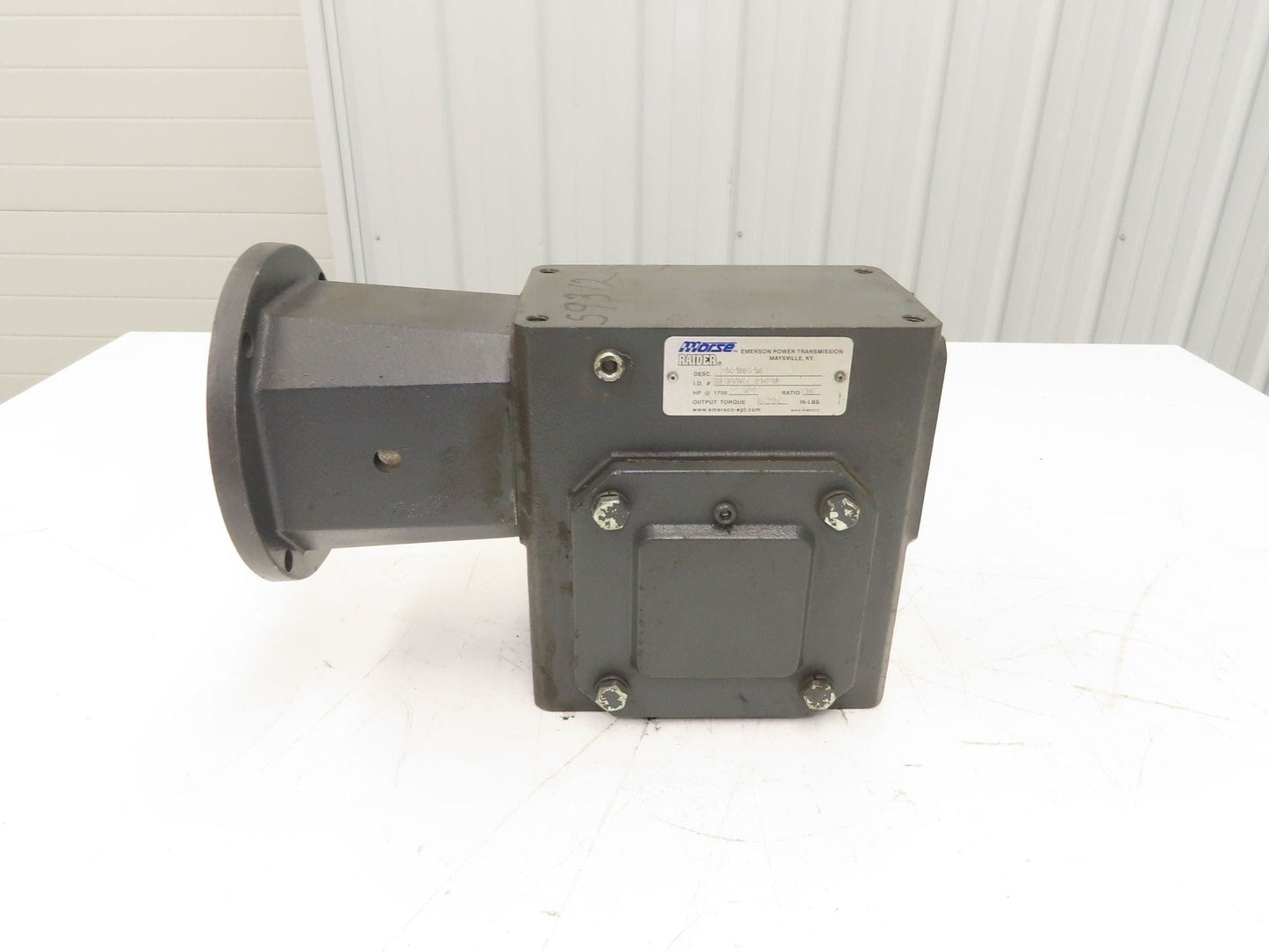 Morse Raider 262UL20 Worm Gearbox 20:1 Reducer 2Hp 88rpm 56C/145T LH Output