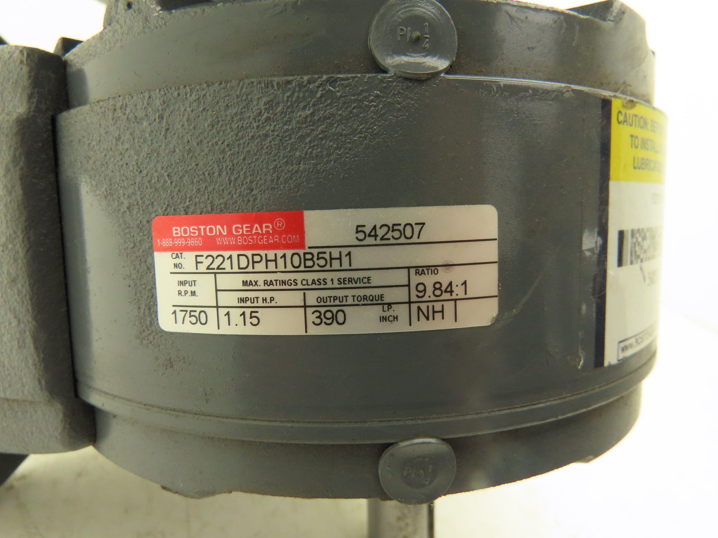 Boston F221D-PH-10-B5-H1 Helical Reducer 9.84:1 1Hp 178rpm 56C Parallel Shaft