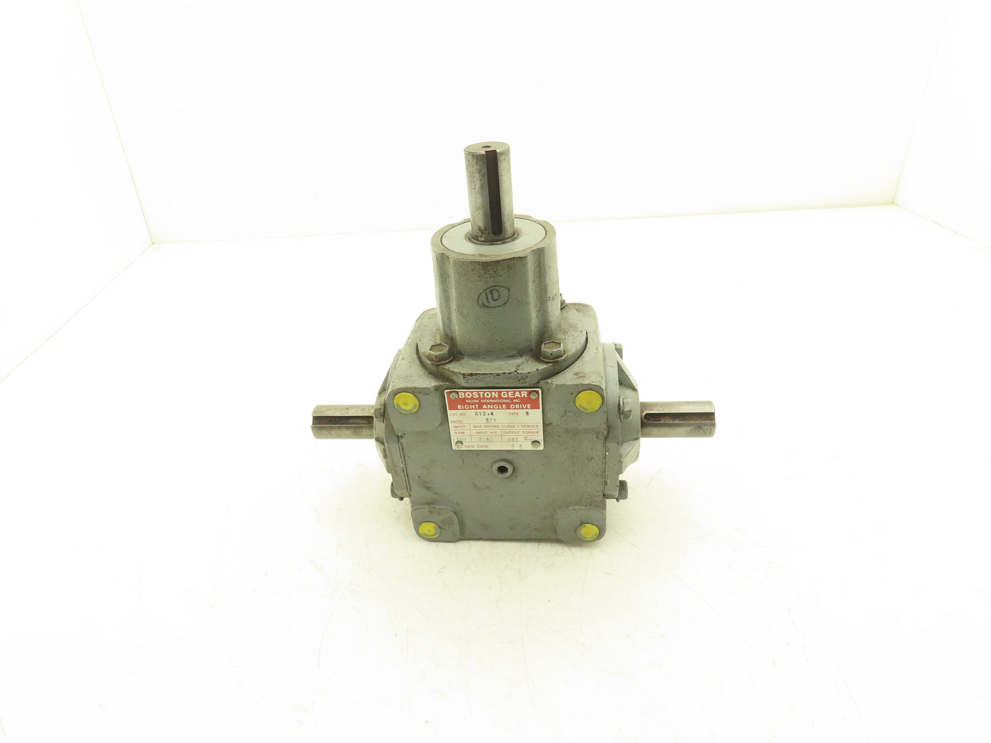 Boston Gear R1214-2-D Right Angle Drive 2:1 Gearbox 7.8Hp 875 RPM 1" Dual Shaft