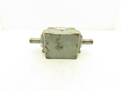 Boston Gear R1214-2-D Right Angle Drive 2:1 Gearbox 7.8Hp 875 RPM 1" Dual Shaft