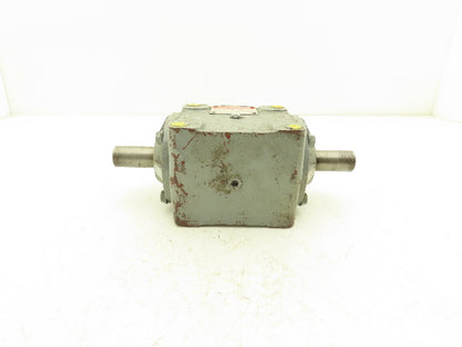 Boston Gear R1214-2-D Right Angle Drive 2:1 Gearbox 7.8Hp 875 RPM 1" Dual Shaft