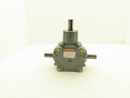 Boston Gear R1214-2-D Right Angle Drive 2:1 Gearbox 7.8Hp 875 RPM 1" Dual Shaft