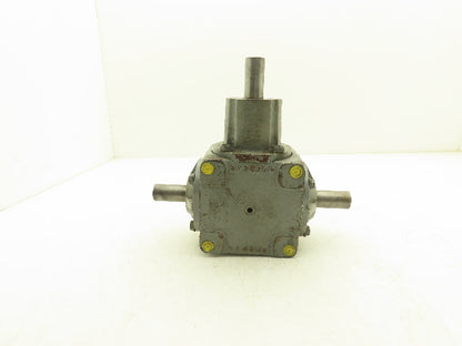 Boston Gear R1214-2-D Right Angle Drive 2:1 Gearbox 7.8Hp 875 RPM 1" Dual Shaft