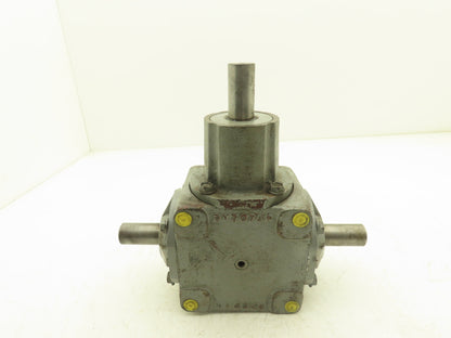 Boston Gear R1214-2-D Right Angle Drive 2:1 Gearbox 7.8Hp 875 RPM 1" Dual Shaft