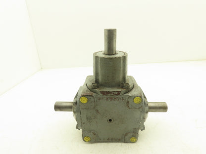 Boston Gear R1214-2-D Right Angle Drive 2:1 Gearbox 7.8Hp 875 RPM 1" Dual Shaft