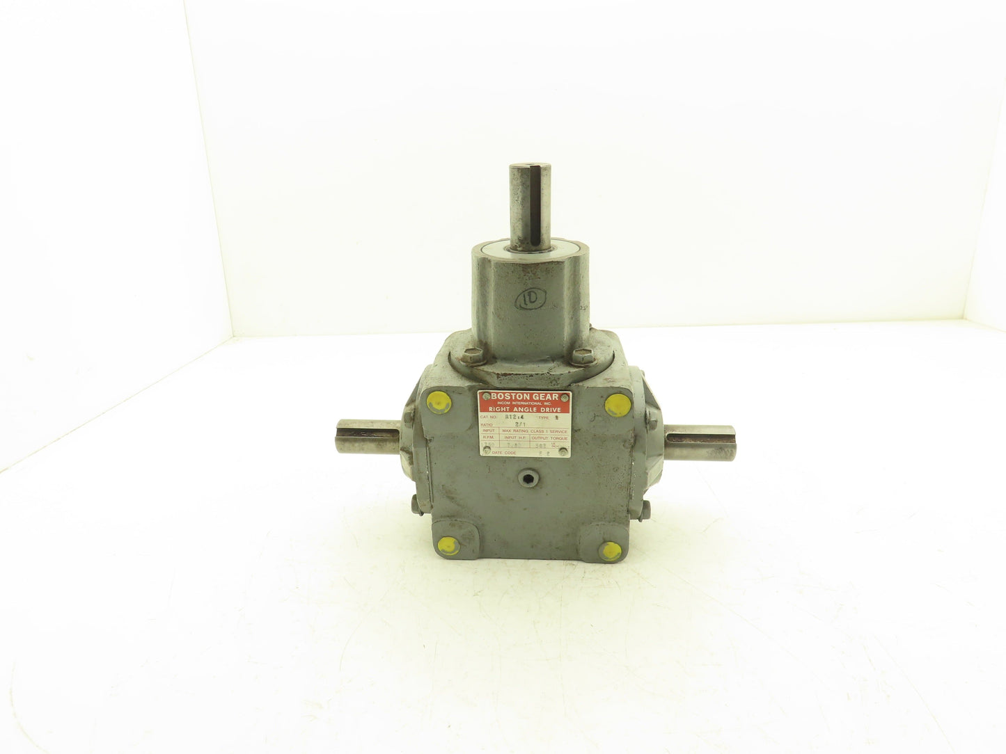 Boston Gear R1214-2-D Right Angle Drive 2:1 Gearbox 7.8Hp 875 RPM 1" Dual Shaft
