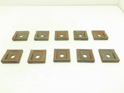 Acco Bridge Crane Rail Support Clamp Plate Cast Iron 2-1/2 x 2-3/4" Lot of 10