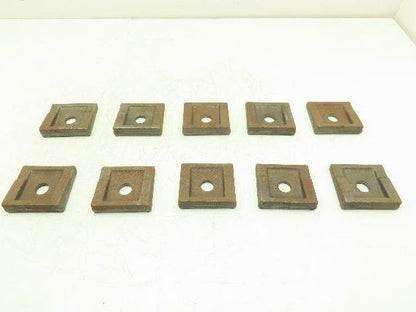 Acco Bridge Crane Rail Support Clamp Plate Cast Iron 2-1/2 x 2-3/4" Lot of 10