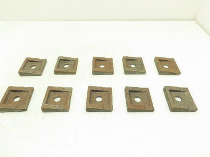 Acco Bridge Crane Rail Support Clamp Plate Cast Iron 2-1/2 x 2-3/4" Lot of 10