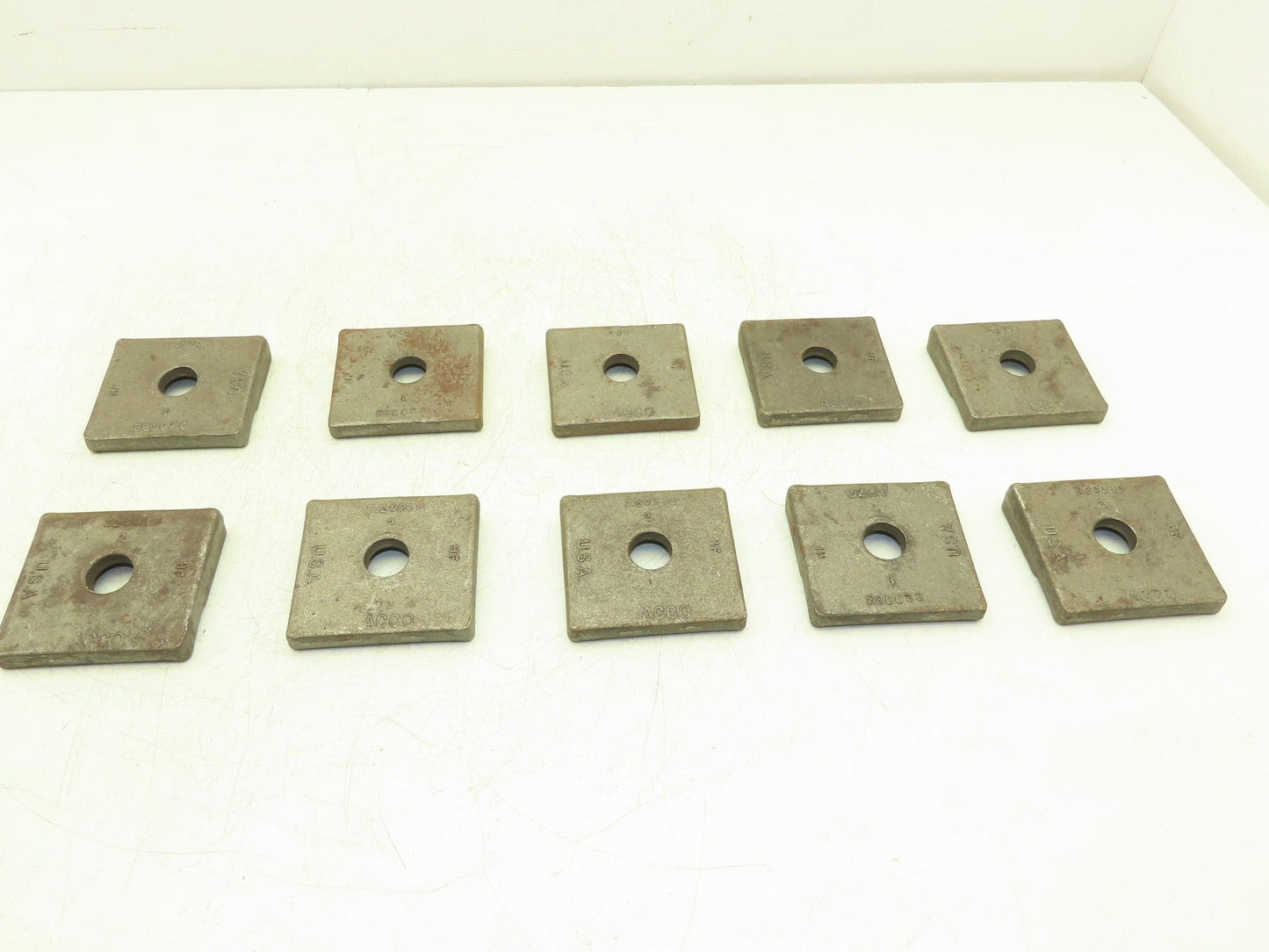Acco Bridge Crane Rail Support Clamp Plate Cast Iron 2-1/2 x 2-3/4" Lot of 10