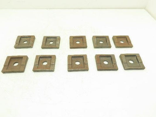 Acco Bridge Crane Rail Support Clamp Plate Cast Iron 2-1/2 x 2-3/4" Lot of 10