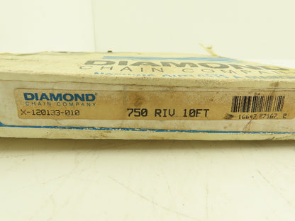 Diamond 750 RIV #60 Roller Chain 3/4" Pitch Riveted 1-Strand 10Ft