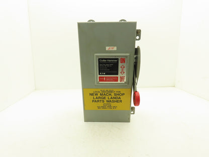 Cutler Hammer DH362FDK Eaton Safety Disconnect Switch 60A 600V Non-Fusible