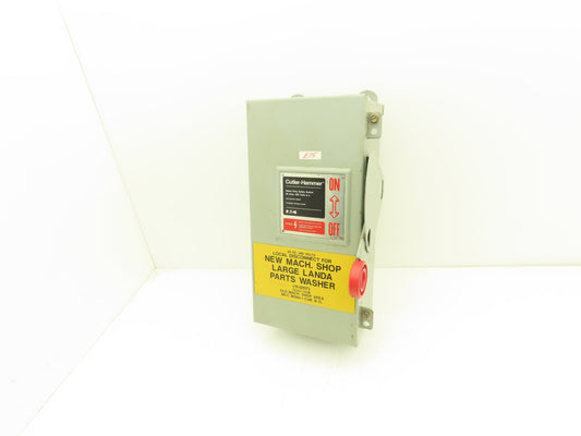 Cutler Hammer DH362FDK Eaton Safety Disconnect Switch 60A 600V Non-Fusible